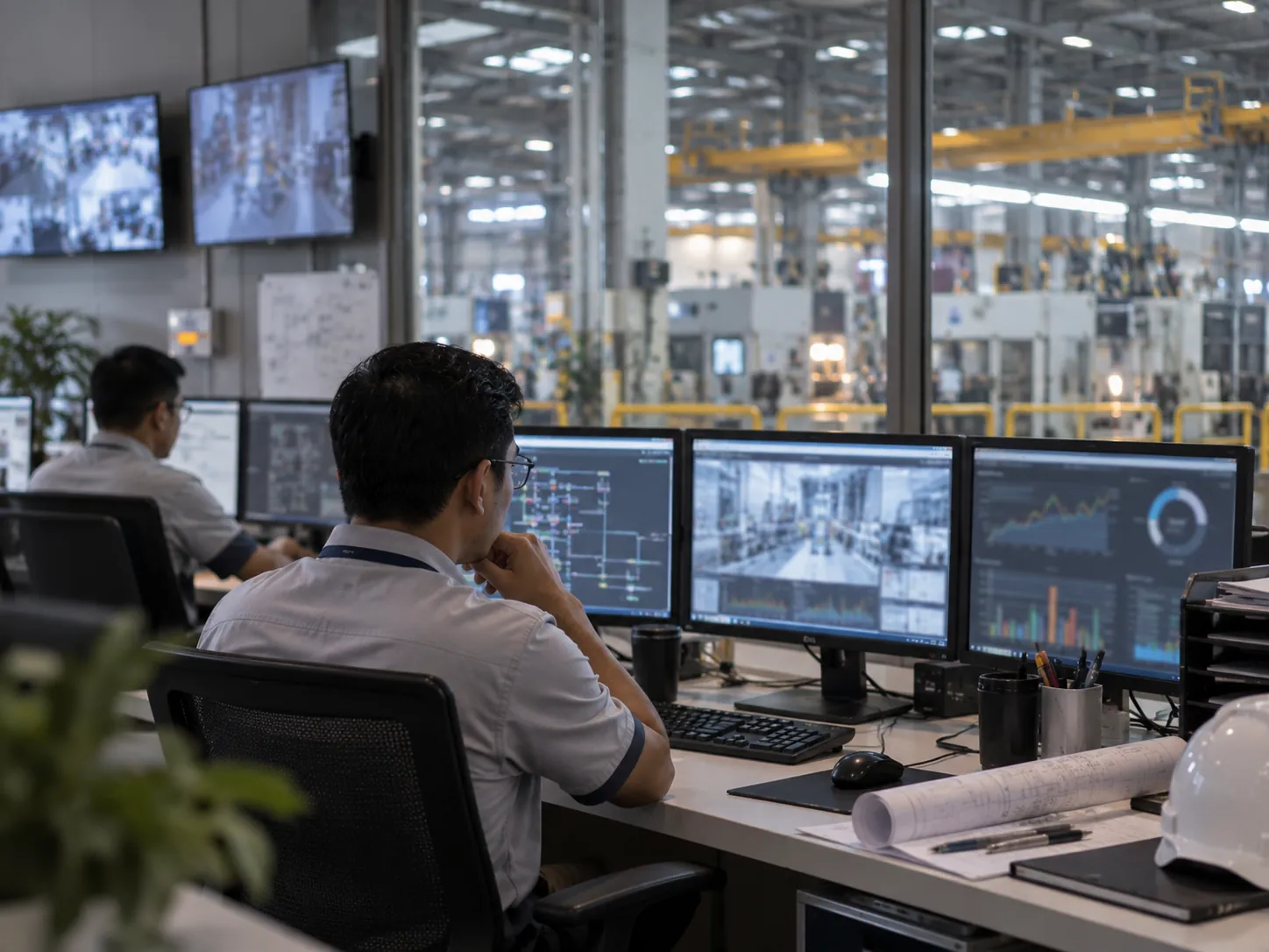 Automated production facility and robotic assembly line